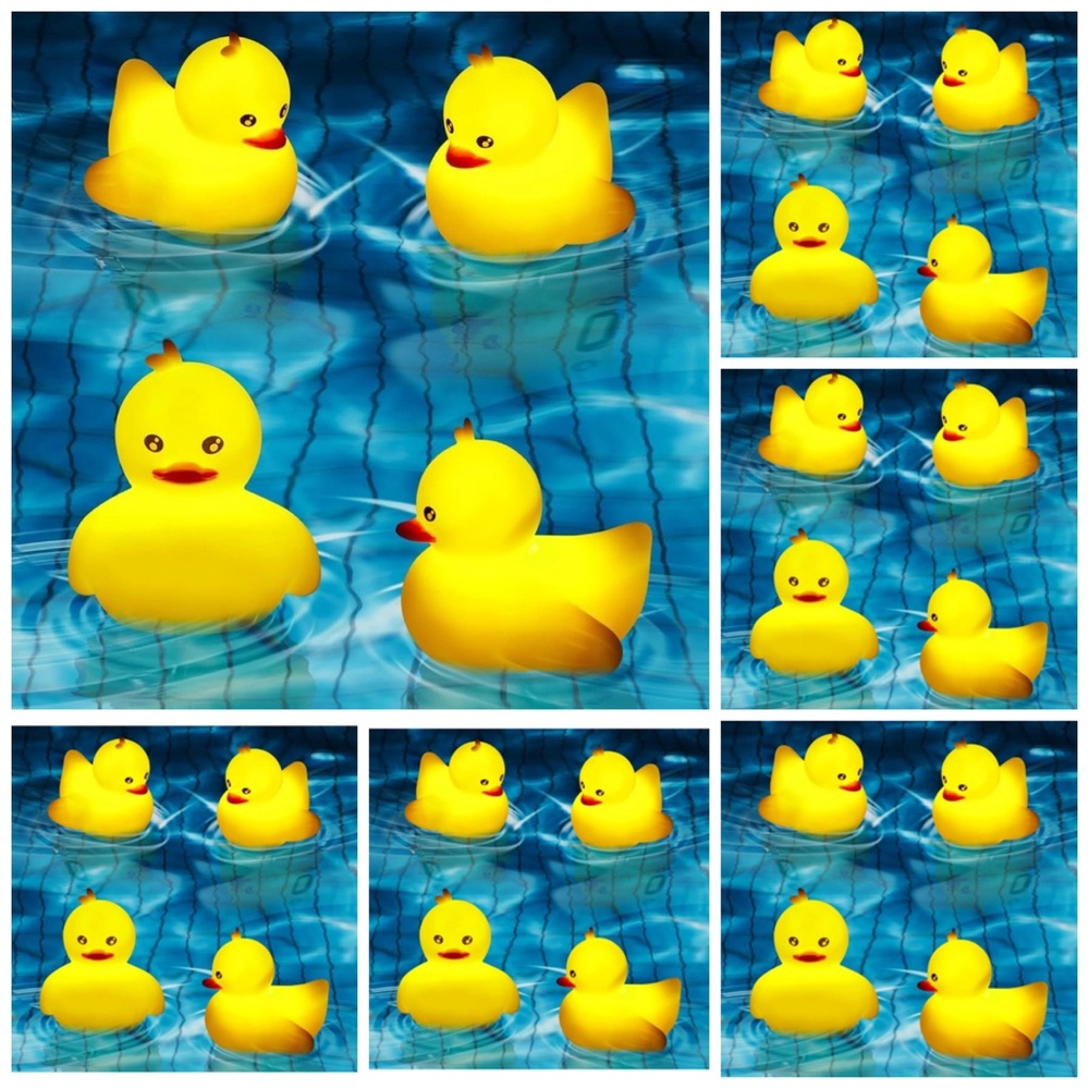 Nwt 24 light up usb charging wireless floating ducks , pool toy decorations